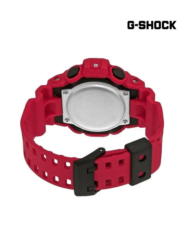 Casio G-Shock Red Analog Digital Resin Strap Watch For Men