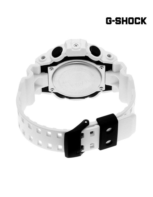 Casio G-Shock Digital Analog Dial White Resin Band