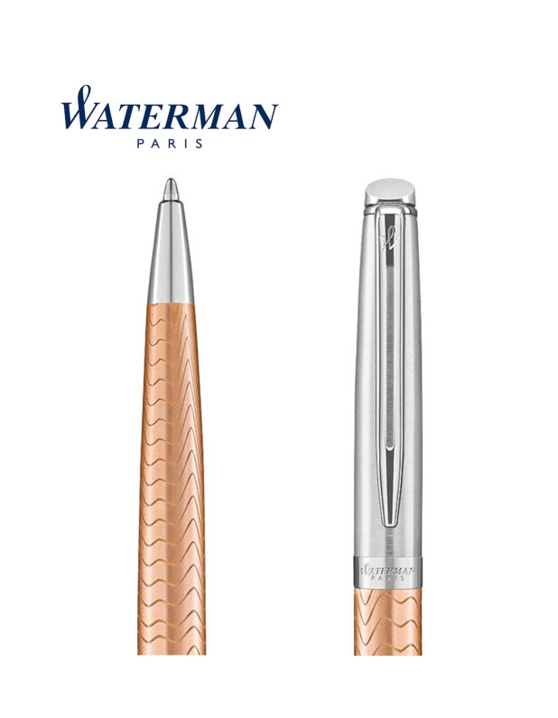 WATERMAN HEMISPHERE Deluxe Rose Wave with Palladium Trim Ballpoint Pen