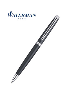 WATERMAN HEMISPHERE Matte Black Chrome Trim Ballpoint Pen