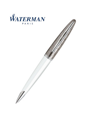 Waterman Carene Contemporary White and Metal Ball Point Pen